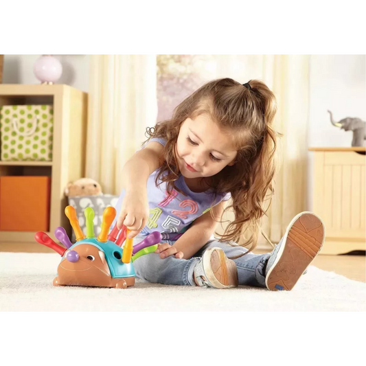 Erizo Montessori de Encaje – Motricidad Fina + 12 Pinchos de Colores | Sprike