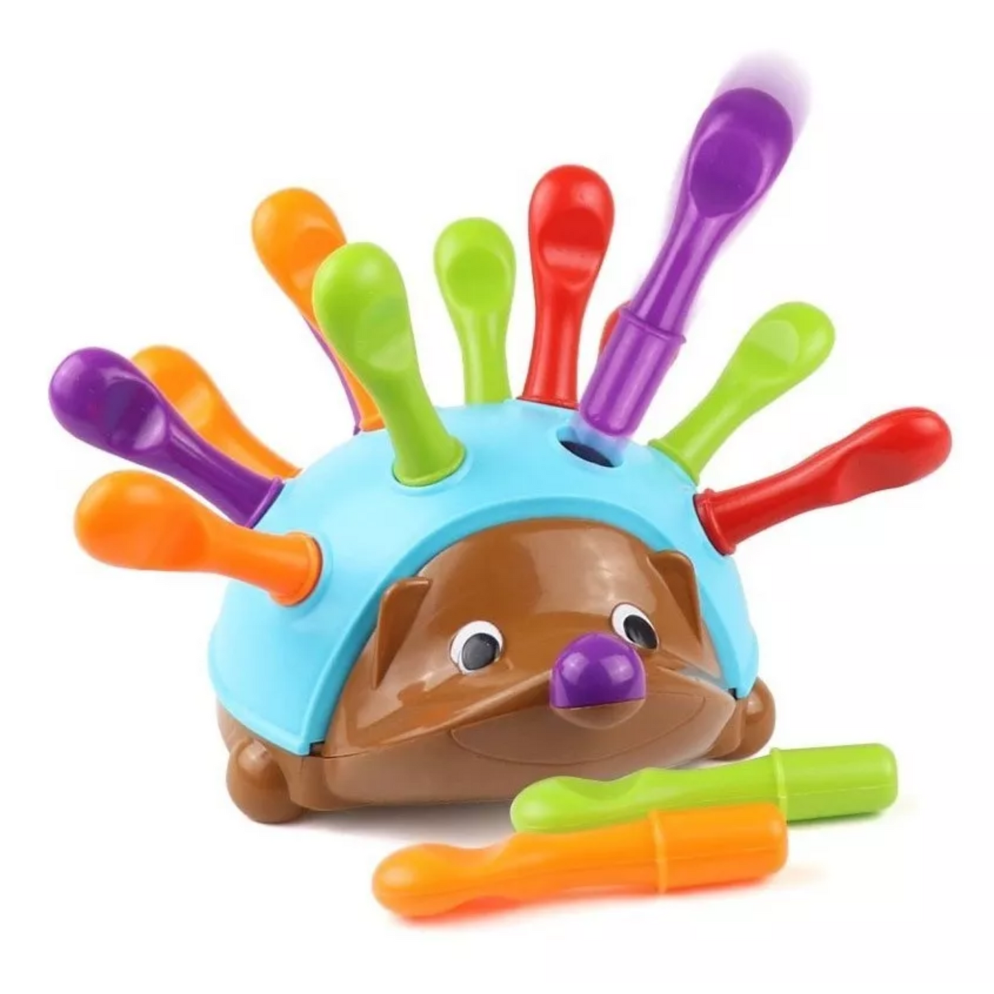 Erizo Montessori de Encaje – Motricidad Fina + 12 Pinchos de Colores | Sprike