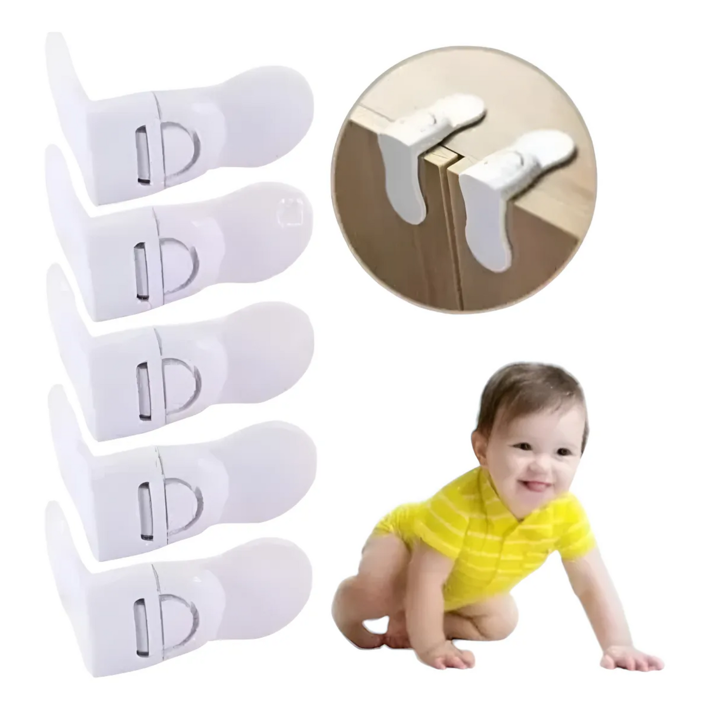 Pack 10 Seguros de Seguridad Infantil – Puertas, Cajones, Muebles y Refrigerador