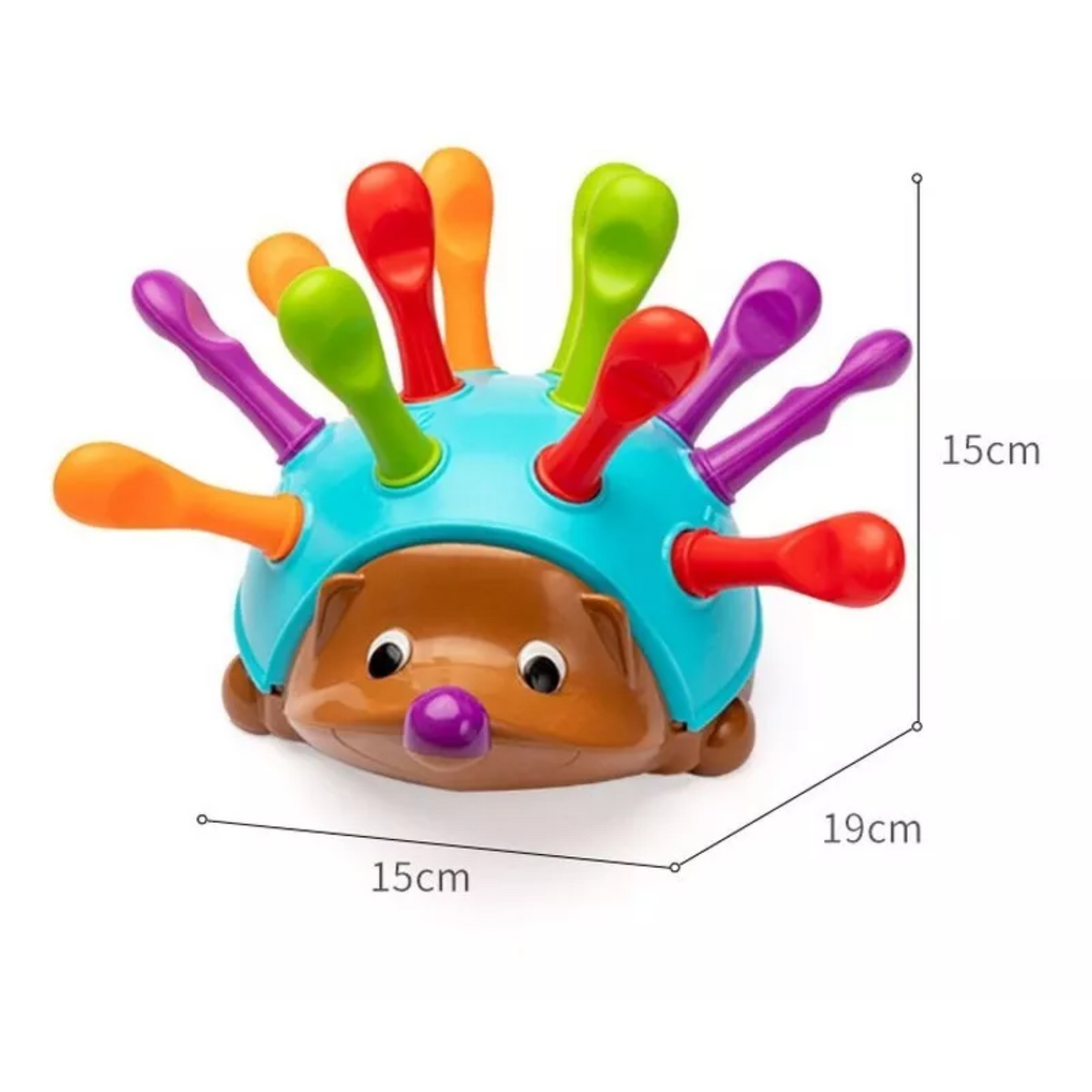 Erizo Montessori de Encaje – Motricidad Fina + 12 Pinchos de Colores | Sprike