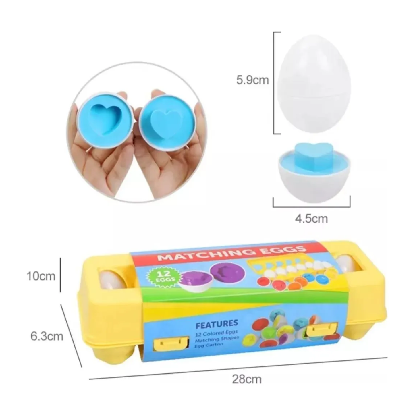 Huevos Montessori de Encaje | Formas y Colores