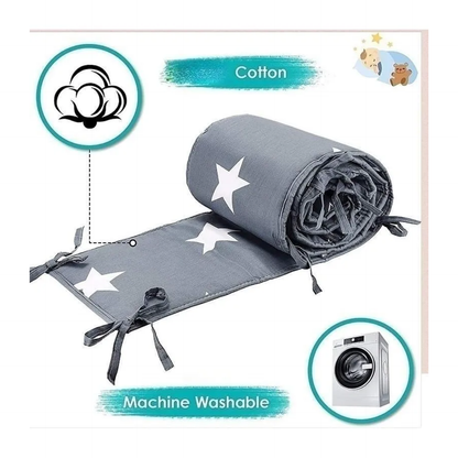 Protector de Cuna Algodón Acolchado – 200 x 30 cm